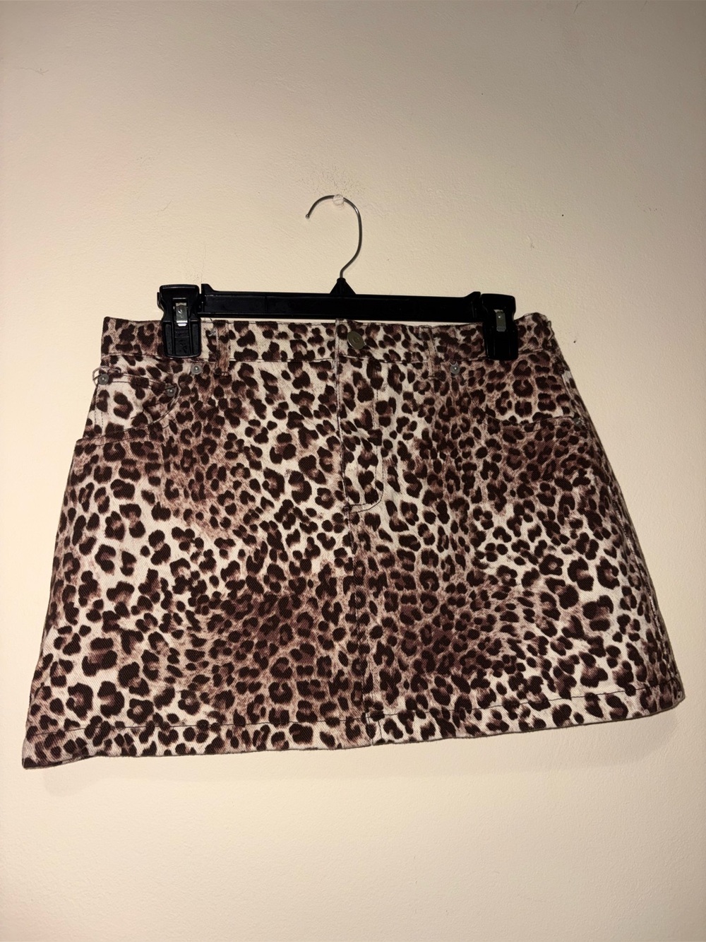 Leopard Print Mini Skirt